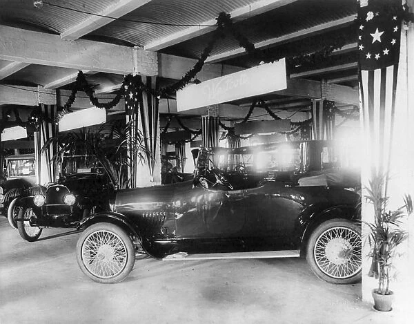 WESTCOTT AUTOMOBILES, 1917. Westcott automobiles at an auto show in Washington, D