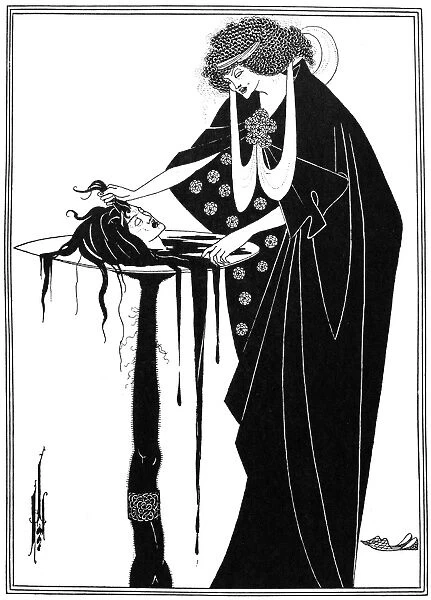 WILDE: SALOME. The Dancers Reward. Pen and ink drawing by Aubrey Beardsley for Oscar Wildes Salome