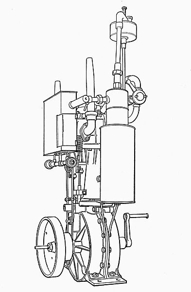 Wilhelm Maybachs V-twin engine, designed in 1889 for Daimler motor vehicles
