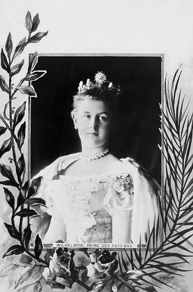 WILHELMINA (1880-1962). Queen of the Netherlands, 1890-1948. Photographed c1900