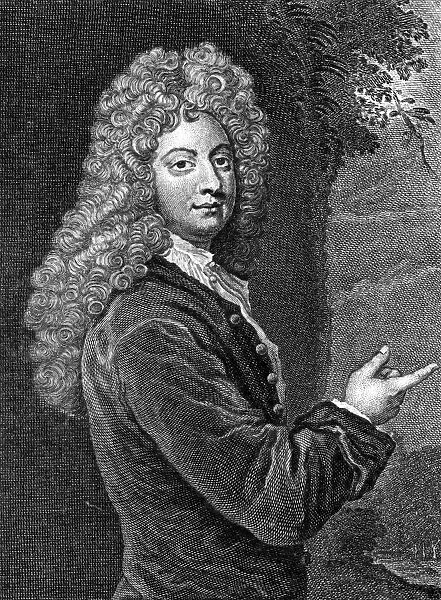 WILLIAM CONGREVE (1670-1729). English dramatist. Line engraving, English, 18th century, after a painting, 1709, by Sir Godfrey Kneller