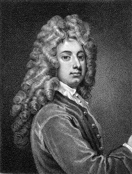 WILLIAM CONGREVE (1670-1729). English dramatist. Stipple engraving after a painting, 1709, by Sir Godfrey Kneller