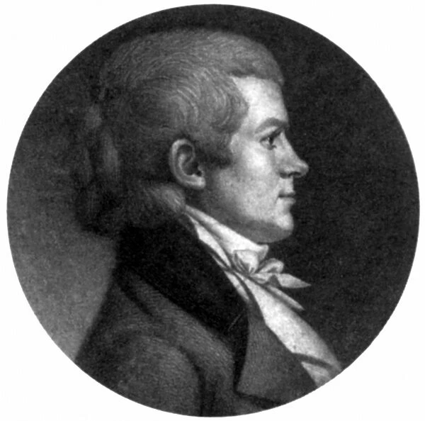 WILLIAM DUANE (1760-1835). American journalist. Engraving, 1802, by C. B. J. F. de Saint-Memin