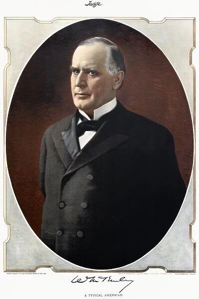 WILLIAM McKINLEY (1843-1901). 25th President of the United States. Lithograph, 1896