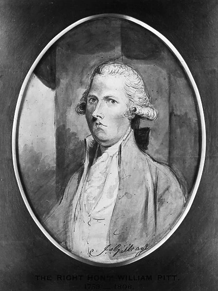 WILLIAM PITT (1759-1806). English statesman. Watercolor, 1789, by James Gillray