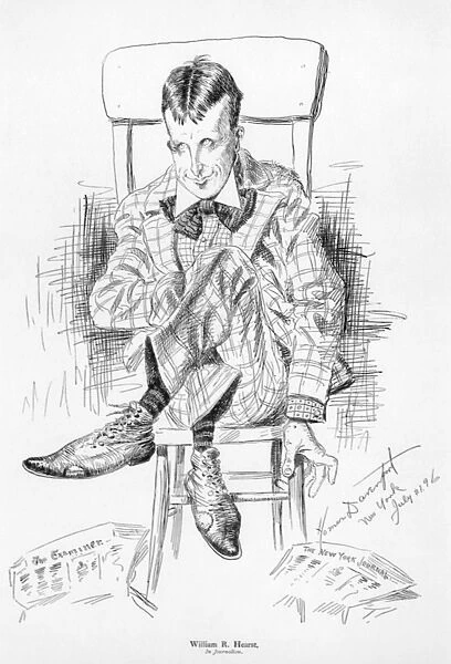 WILLIAM RANDOLPH HEARST (1863-1951). American newspaper publisher. Caricature by Homer C