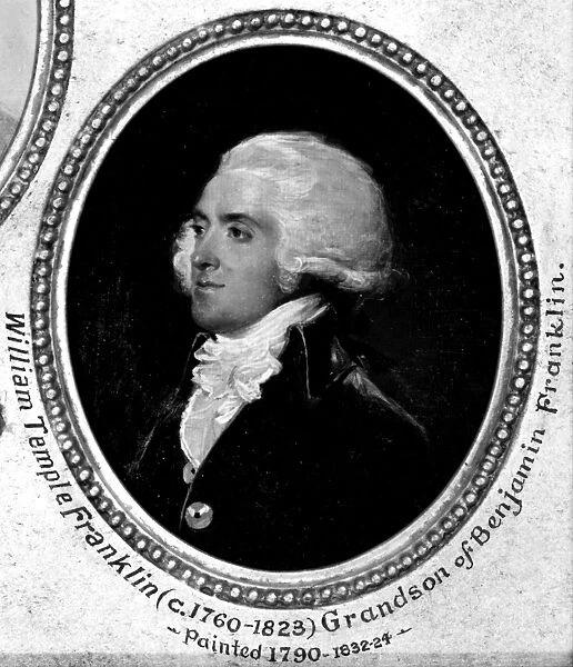 WILLIAM TEMPLE FRANKLIN (1760-1823). Grandson of Benjamin Franklin. Oil on panel by John Trumbull
