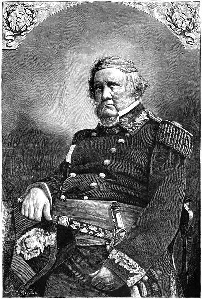 WINFIELD SCOTT (1786-1866). American army officer. Engraving, 1861