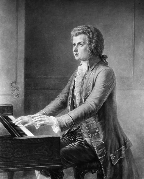 WOLFGANG AMADEUS MOZART (1756-1791). Austrian composer. Oil on canvas by Moritz Rodig