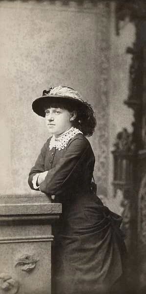 WOMAN, c1880. Portrait of a young woman. Photograph, c1880