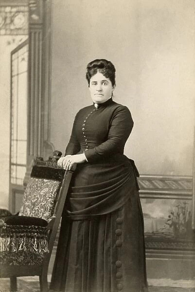 WOMAN, c1885. Portrait of a woman, photographed at a studio in Taunton, Massachusetts