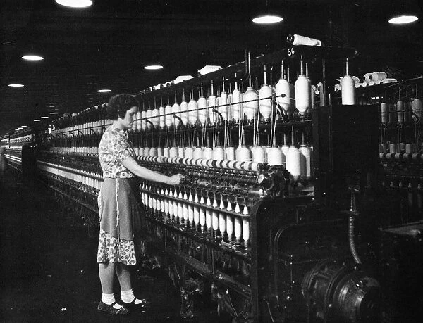 WOMAN TEXTILE WORKER, 1937. Photographed by Lewis W. Hine c1937