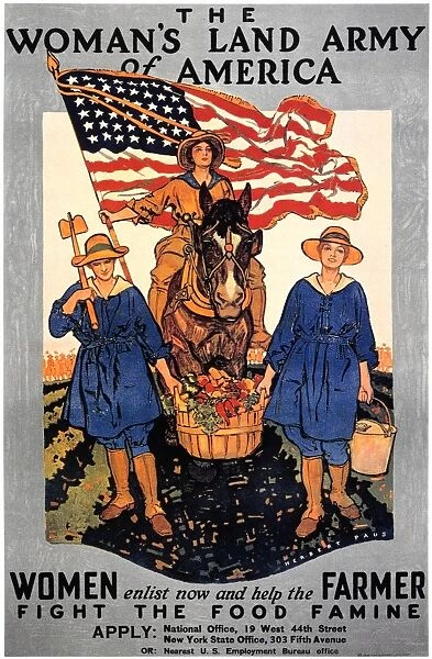 The Womans Land Army of America. American World War I poster, c1918, by Herbert Andrew Paus