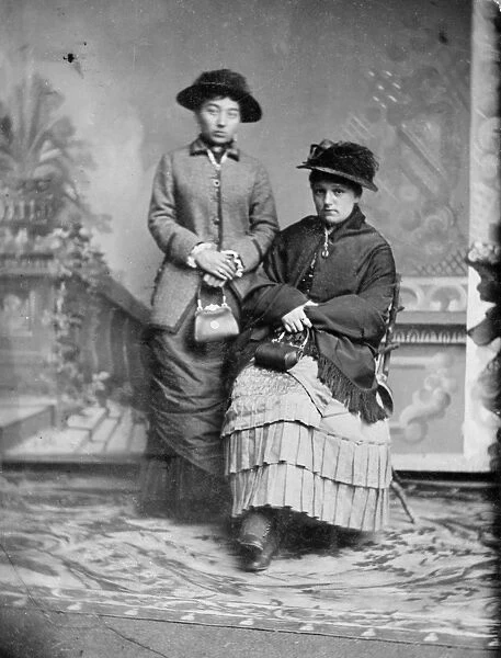 WOMEN, c1880. Portrait of two women. Tintype, c1880
