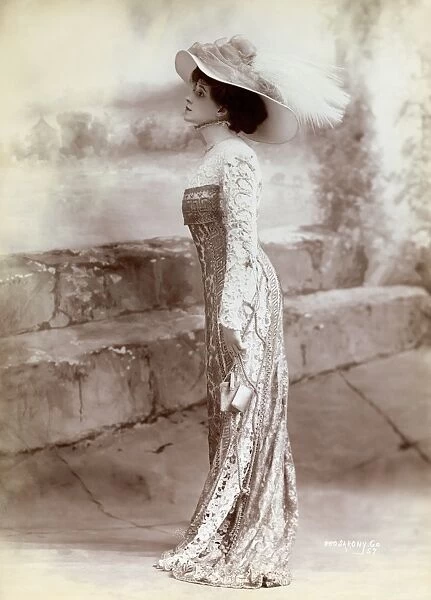WOMENs FASHION, 1890. Unidentified American woman, c1890