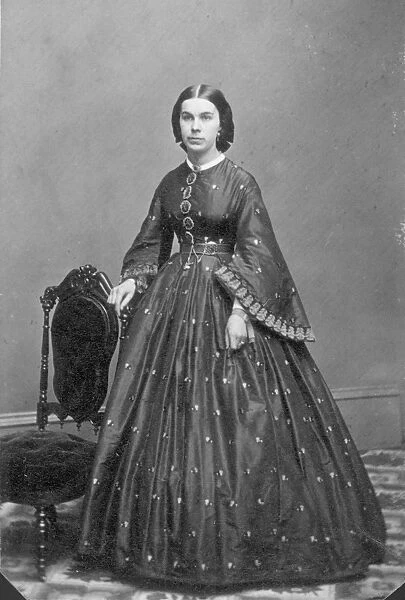 WOMENs FASHION, c1860. Carte-de-visite photograph, New York, c1860