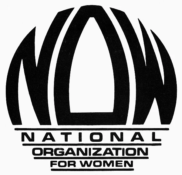 WOMENs RIGHTS: NOW LOGO. Official logo of the National Organization for Women (NOW), an American womens rights organization founded in 1966