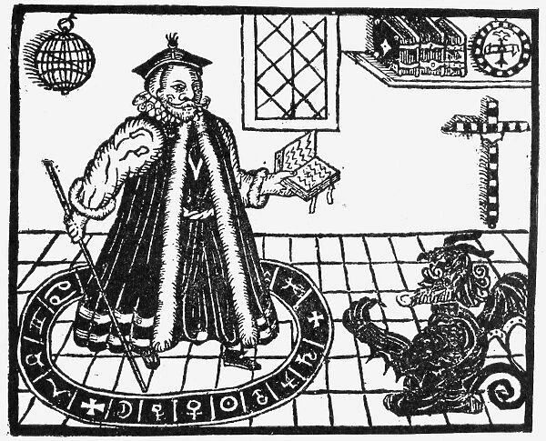 Woodcut from the 1631 edition of Christopher Marlowes The Tragical History of Doctor Faustus