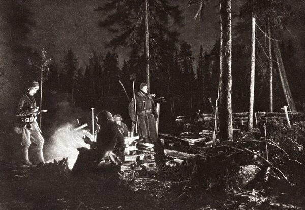 WORLD WAR I: ARCHANGEL. American campsite in Archangel, Russia. Photograph, c1918