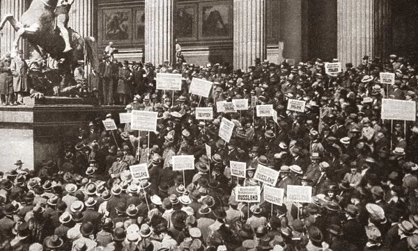 WORLD WAR I: BERLIN, C1919. Dr. Friedrich Naumann addressing a crowd of foreign