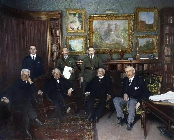 WORLD WAR I: BIG FOUR. The Big Four in the Hotel Crillon, Paris, December 1918
