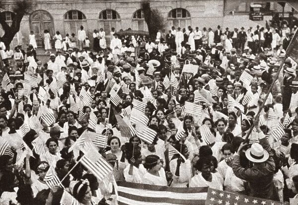 WORLD WAR I: CELEBRATIONS. Celebrating the signing of the Armistice in San Juan, Porto Rico