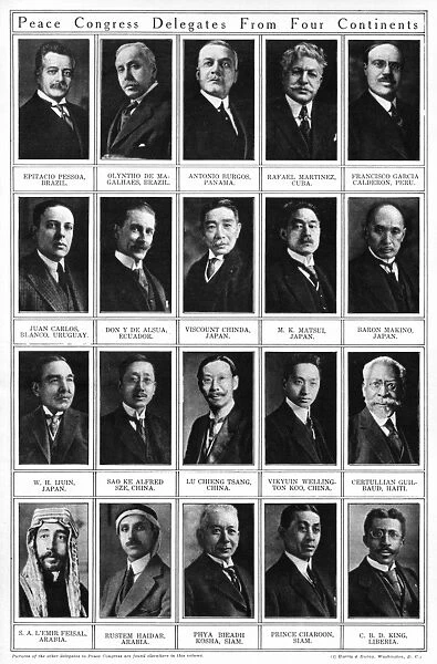 WORLD WAR I: DELEGATES. Delegates to the Peace Conference in Paris, France. Photographs