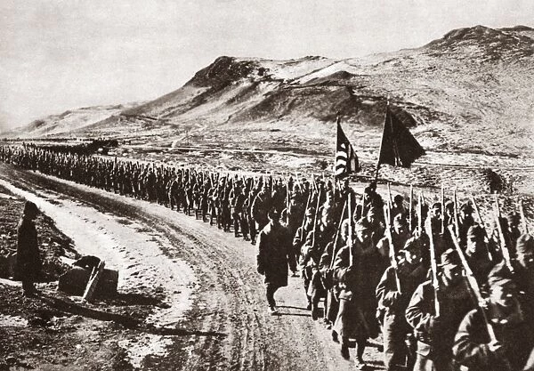 WORLD WAR I: HIKE, C1919. The 31st Infantry hiking under the United States