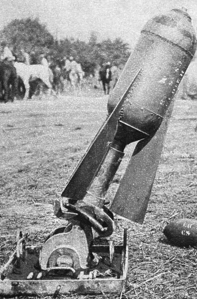 WORLD WAR I: MORTAR. The British ML 9. 45 inch Heavy Trench Mortar, called the Flying Pig