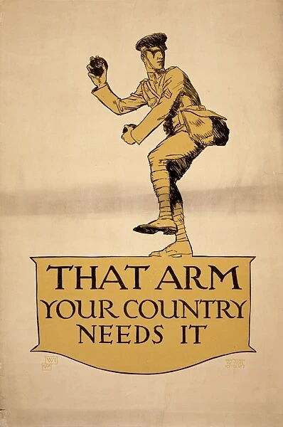 WORLD WAR I: POSTER, 1918. That Arm - Your Country Needs It