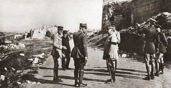 WORLD WAR I: TOUR, C1918. General Franchet d Esperey touring the Gallipoli battlefields in Turkey