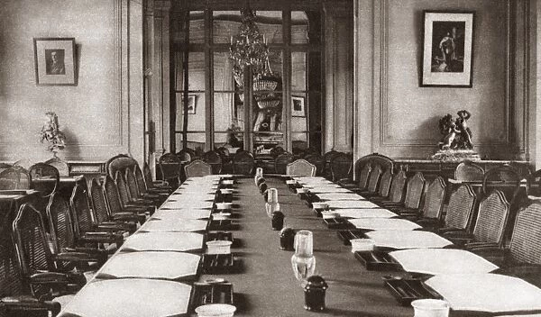 WORLD WAR I: TRIANON HOTEL. Great Hall of the Trianon Palace Hotel, where the competed