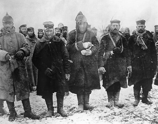 WORLD WAR I: WOUNDED. Wounded soldiers, probably Russian and German, during World War I