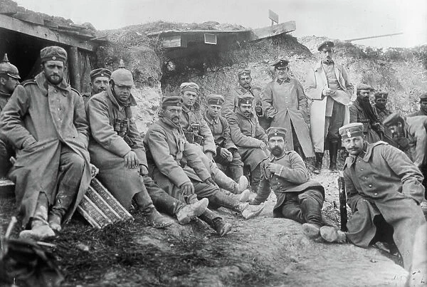 WWI: GERMAN SOLDIERS, 1914. German soldiers at Berry-Au-Bac, France. Photograph