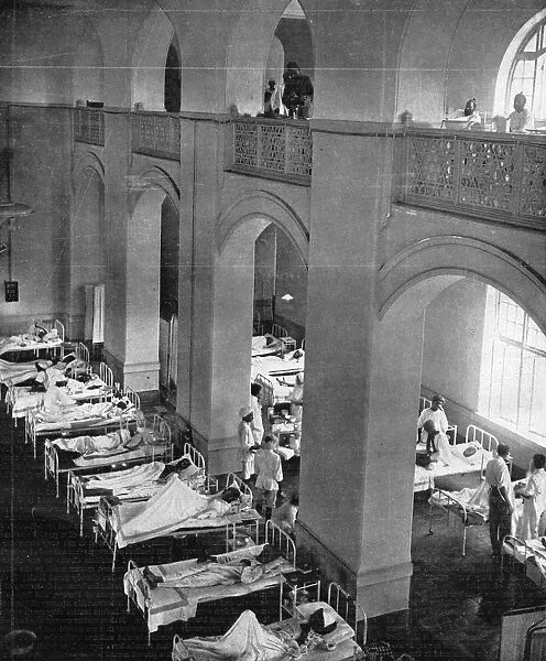 WWI: HOSPITAL, 1916. Wounded Indian soldiers at the Lady Hardinge Hospital in Bombay, India