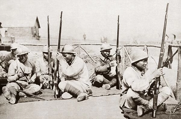 WWI: VIETNAMESE TROOPS. Soldiers from the French protectorate of Annam (present-day