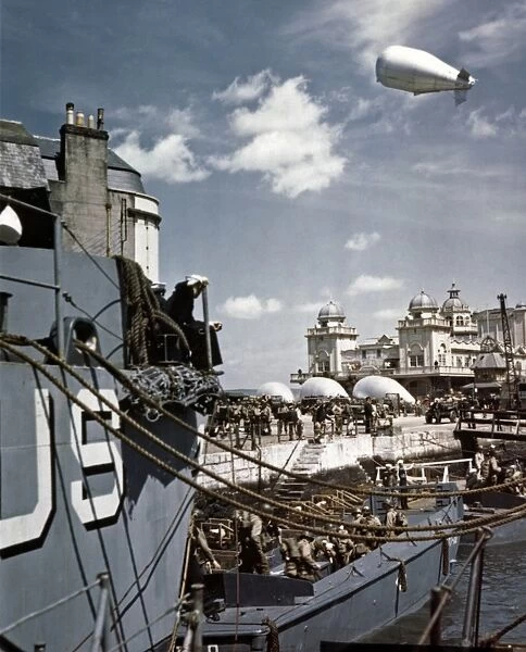 WWII: D-DAY, 1944. American forces in a British port town, preparing for the Allied
