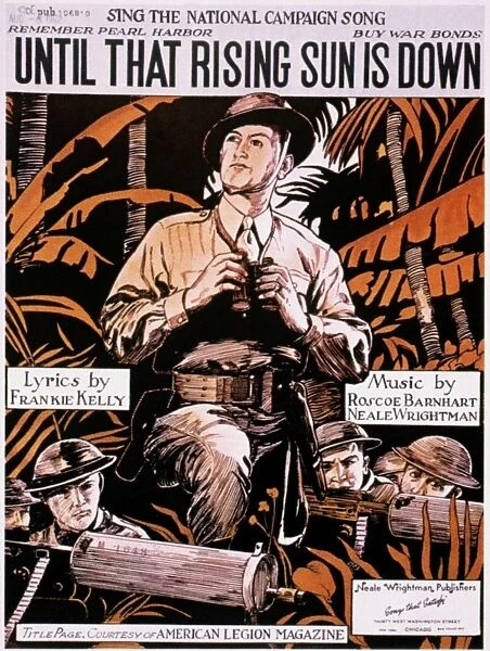 WWII: SONG SHEET. American World War II anti-Japanese song sheet cover, c1942