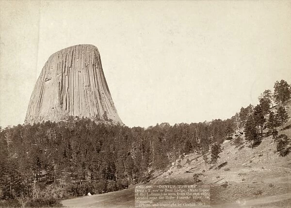 WYOMING: DEVILs TOWER. A view of Devils Tower in Wyoming. Photograph by John C