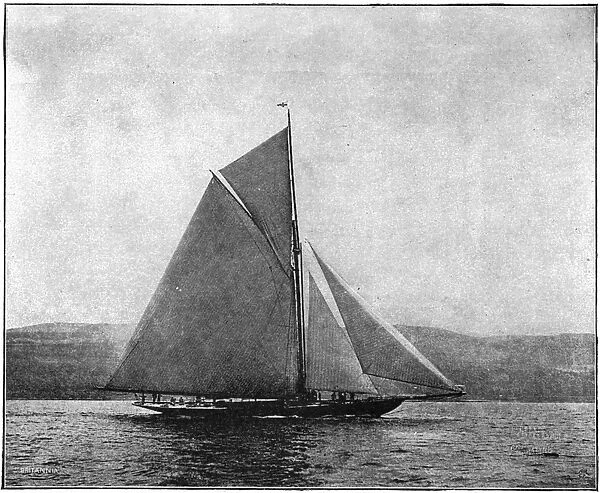 YACHT: BRITANNIA, 1893. The Prince of Wales yacht Britannia, winner of the Royal