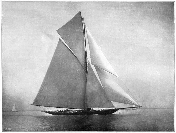 YACHT: METEOR, 1899. The yacht Meteor, owned by Emperor Wilhelm II, at the Cowes