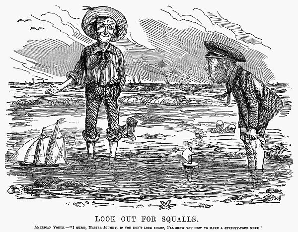 YACHTING, 1851. Look out for squalls. American youth - I guess, Master Johnny