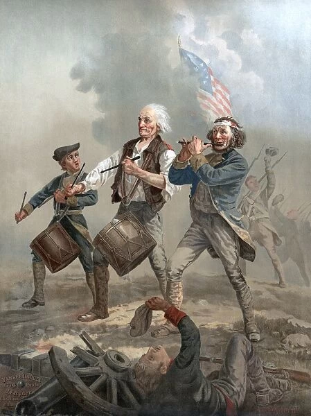 YANKEE DOODLE, 1776. Yankee Doodle, 1776. Lithograph by Archibald Willard, c1876