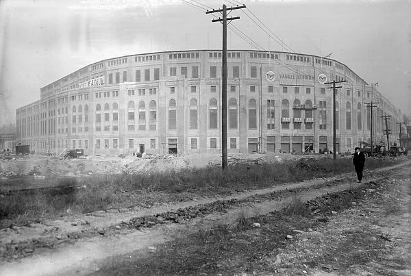 YANKEE STADIUM, 1923. Yankee Stadium in the Bronx, shortly before the official opening in April