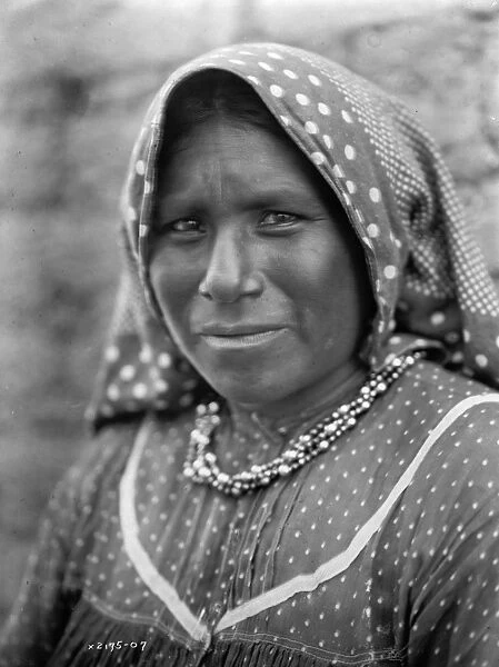 YAQUI WOMAN, c1907. Portrait of a Yaqui woman. Photograph by Edward S. Curtis, c1907