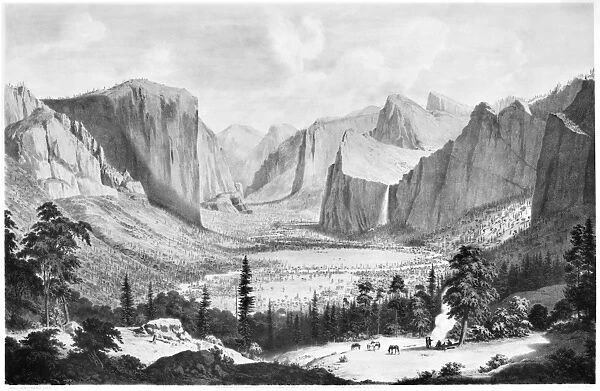 YOSEMITE VALLEY, 1855. The Great Yo-semite Valley. View from Inspiration Point