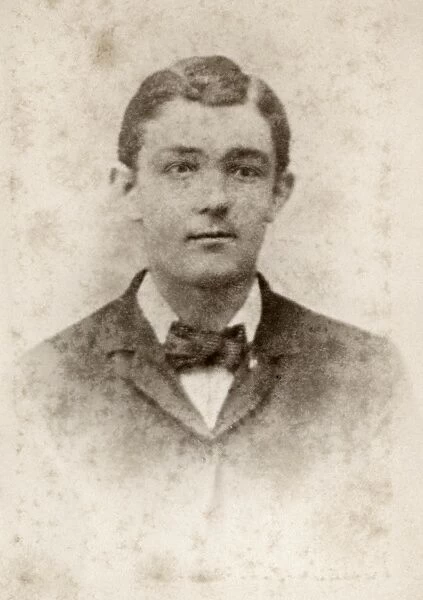 YOUNG MAN, c1880. Portrait of a young man. Carte de visite from a photography studio in Chicago