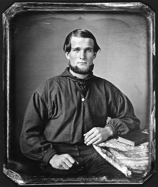 Young Man with Chin Whiskers. Daguerreotype by an unknown American photographer, c1845