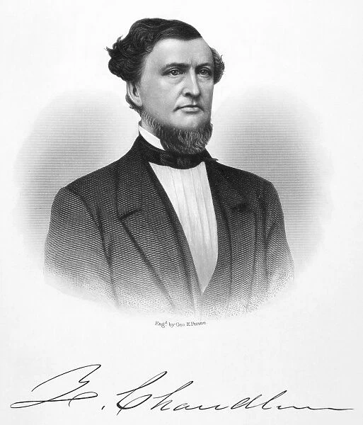 ZACHARIAH CHANDLER (1813-1879). American politician. Steel engraving, c1870