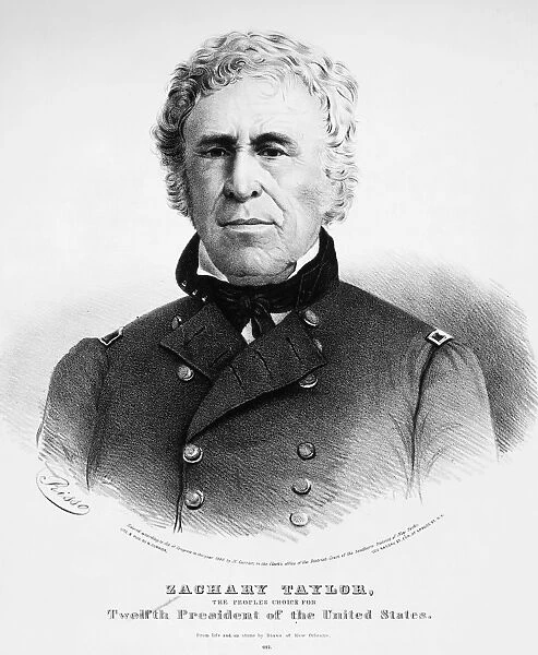 ZACHARY TAYLOR (1784-1850). Twelfth President of the United States. Lithograph campaign poster, 1848, by Nathaniel Currier